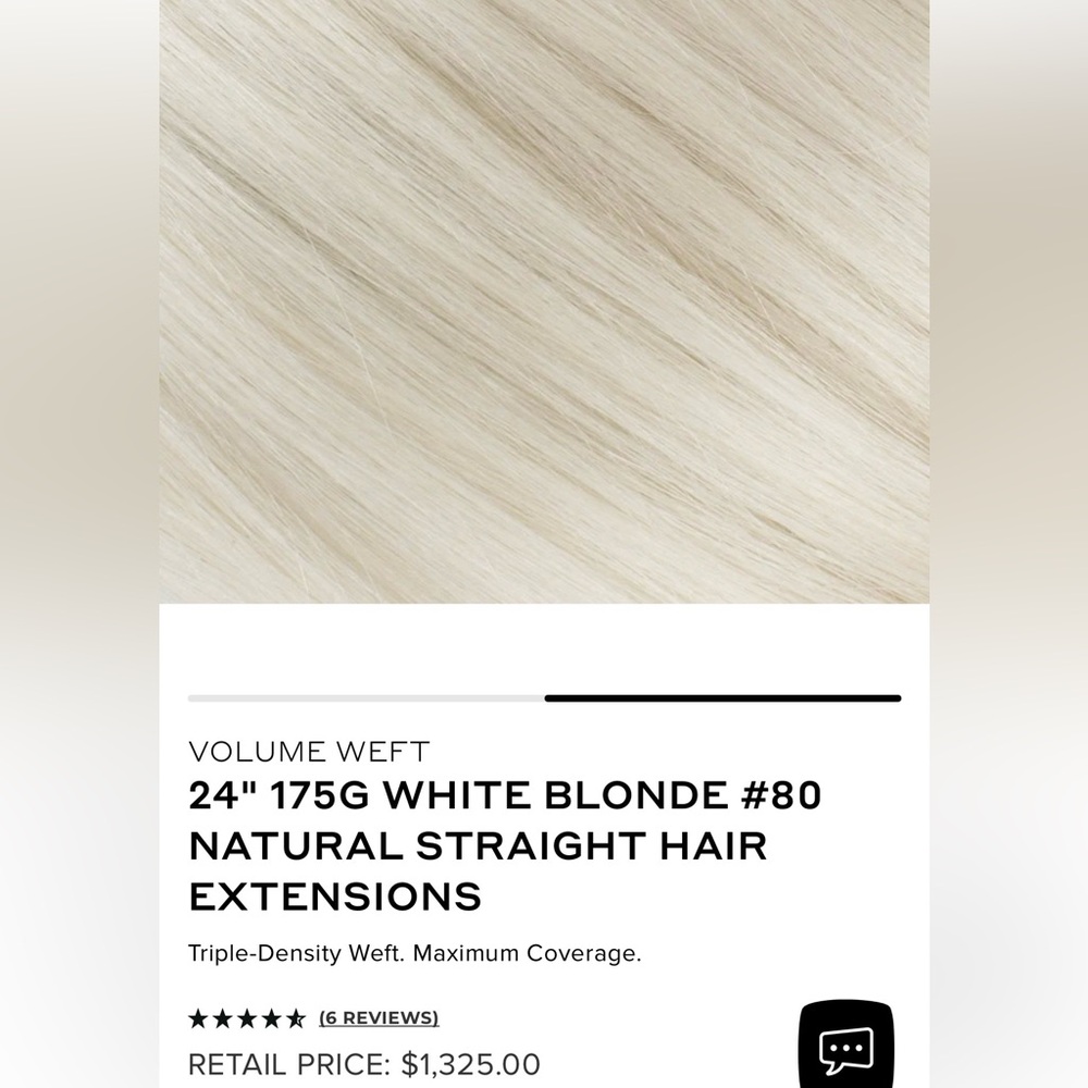 BELLAMI White Blonde Natural Straight Hair Extensions